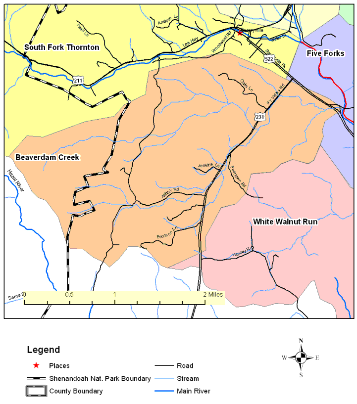 Beaverdam Creek Overview Map
